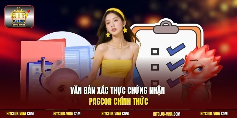 Văn bản xác thực chứng nhận PAGCOR chính thức